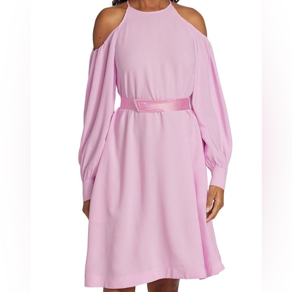 STELLA MCCARTNEY New Mini-dress Long Sleeve in Ballet Pink $1395, sz 42 IT 8 US